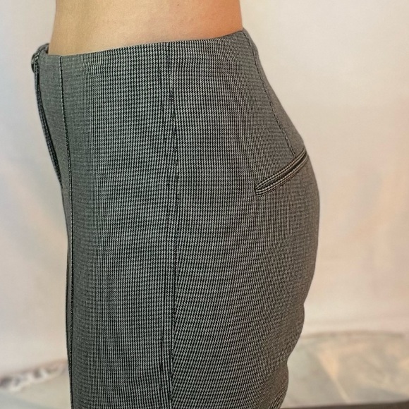 Helmet Lang Wool Houndstooth Cropped Flare Trousers - Picture 5 of 11